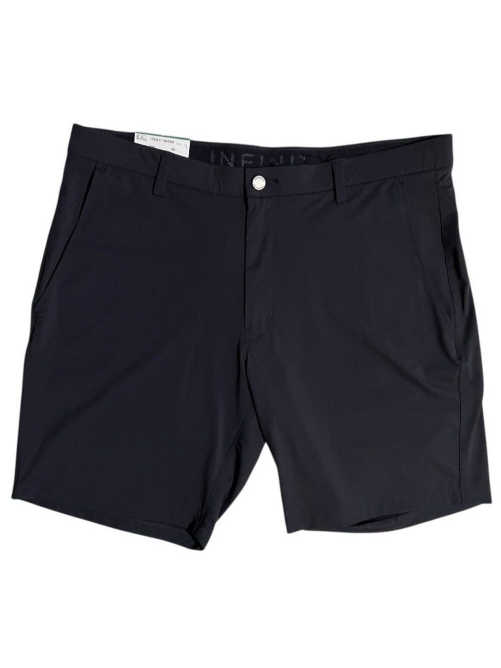 Infinity Mens Performance Chino Shorts 38 Navy 4-Way Stretch Golf NWT Preppy